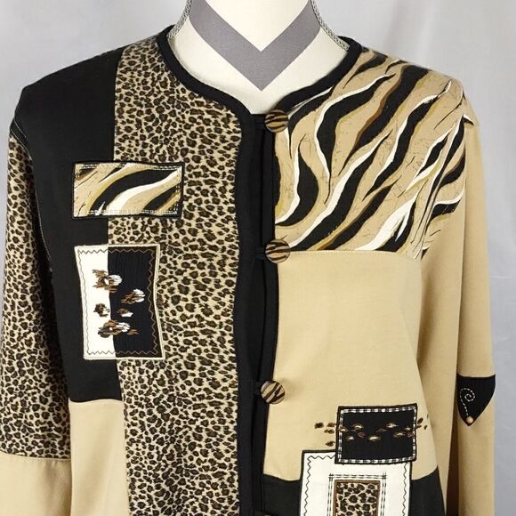 Koret K-Wear Petites Animal Print Jacket - Picture 2 of 10